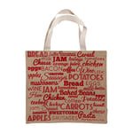 Premier Housewares Reusable Shopping Bag, Cotton, Hesian - Food Stuff