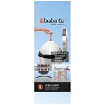 Brabantia PerfectFit Bin Liners (Size L/40-45 Litre) Thick Plastic Trash Bags with Tie Tape Drawstring Handles (10 Bags)