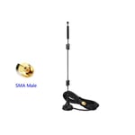 Touristes Bande WiFi 2.4GHz 5GHz 5.8GHz 12dBi Base Magnétique MIMO RP-SMA Mâle Antenne pour Routeur WiFi Sans Fil Carte Réseau - Type 1-Pack-SMA Male