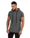 Better Bodies Bronx T-shirt hoodie Dark Grey Melange - S