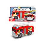 Dickie Toys Fire Rescue Unit Camion de Pompier, Voiture à feu, échelle Mobile et rétractable, lumière et Son, Piles incluses 30 cm de Large, à partir de 3 Ans