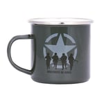 Enamel Cup Brothers IN Arms US Army Allied Star Olive Enamel Mug Coffee Mug