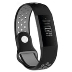 Fitbit Charge 3 breathable bi-color silicone watch band - Black / Grey