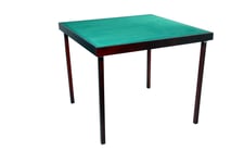 Engelhart - Bridge Table Birchwood - wooden foldable card table - felted green top (89 cm x 89 cm)