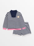 Tu Navy Stripe Sweatshirt & Shorts 2-3 years Multi Coloured Years female