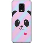 Xiaomi Redmi Note 9S Gennemsigtig cover Regnbue Panda