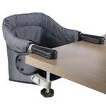 Toogel Siège de Table pour Bébé, Chaise Haute Portable Pilante avec Harnais de Sécurité, Chaise Enfant de Table avec Sac de Transport pour Maison et Voyage (Gris)