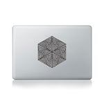 Spirals In Triangles In Hexagon Vinyl Sticker for Macbook (13/15) or Laptop by David Thornton