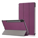 Etui Smartcover violet pour Samsung Galaxy TAB S7 Plus / S7 FE / S8 Plus 12.4 pouces 4G / 5G - Housse violette coque de protection pour tablette Tab S7+/ S7 Plus 2020 / S7 FE 2021 5G / Tab S8+ 2022 12.4 - Accessoire pochette XEPTIO