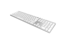 Keysonic KSK-8022BT - tastatur - QWERTZ - tysk - sølv