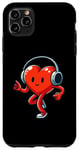iPhone 11 Pro Max Running Heart with Headphones for Runners and Loving Couples Case