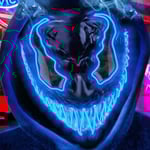 Halloween LED-ansiktsmask - Läskig lysande ansiktsmask - Halloween Cosplay-mask för fester, karnevaler och festivaler