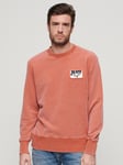 Superdry Mechanic Loose Fit Crew Jumper, Rusted Orange