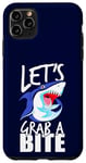 Coque pour iPhone 11 Pro Max Let's Grab A Bite Shark Graphique Humour Citation Sarcastique