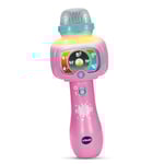 VTech - Super Micro Magic'Fun Rose, Microphone Karaoké Enfant sans Fil, Micro Bluetooth Lumineux Qui Modifie la Voix et Change de Couleur, Jouet Musical, Cadeau Enfant Dès 2 Ans - Contenu en Français