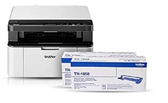 Pack - Brother DCP-1610W Imprimante Multifonction Laser Compact 3 en 1 | Monochrome | A4 | Iprint&Scan | Wi-Fi + Brother TN-1050 x2, Cartouche de toner original noir