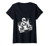 Womens Go Kart Racing Boys Kids Racer V-Neck T-Shirt