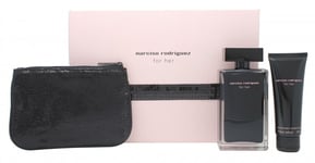 NARCISO RODRIGUEZ FOR HER GIFT SET 50ML EDT + 50ML BODY LOTION + 50ML SHOWER GEL