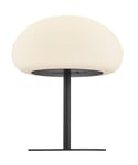 Sponge oppladbar bordlampe, høyde 40 cm, 3-Step Moodmaker™, IP65, Sort / Hvit