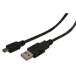 Cordon USB vers mini USB 2.0m noir