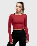 Squat Wolf - Warrior Crop Tee - Red - L