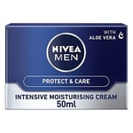 NIVEA MEN Intensive Moisturising Face Cream Protect & Care Pack of 3 (3 x 50 ml)