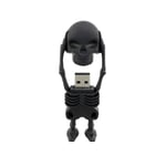 64GB USB 2.0 Memory Stick Black Skull Shape Pen Drive Cartoon Skeleton USB Flash Drives for External Computer Data Storage Halloween - Civetman