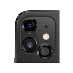 iPhone 11/12/12 Mini Kameralinsskydd Aluminum Alloy(2 Pcs) - Svart
