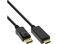 Inline Displayport To Hdmi Converter Cable, 4K/60Hz, Black - 3M