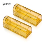2pcs Vermin Rodent Cage Humane Mouse Trap Mice Catcher Yellow