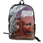 Kimi-Shop Trigun Anime Cartoon Cosplay Canvas Shoulder Bag Backpack Unique Lightweight Travel Daypacks School Backpack Laptop Backpack