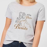 Disney Beauty And The Beast Princess Belle I Only Date Beasts Women's T-Shirt - Grey - M