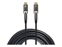 Cablexpert Aoc Armored Series - Hög Hastighet - Hdmi-Kabel Med Ethernet - 19 Pin Micro Hdmi Type D, Hdmi Hane Till Hdmi, 19 Pin Micro Hdmi Type D Hane - 10 M - Fiberoptisk - 4K60hz Stöd, Stöder 21:9-Filmförhållande, Metallskyddning, Active Optical C