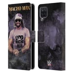 Head Case Designs Officially Licensed WWE LED Image Macho Man Randy Savage Leather Book Wallet Case Cover Compatible With Samsung Galaxy A12 (2020)