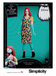 Simplicity Misses' Nightmare Before Christmas Sally Costume Sewing Pattern, SS9344, A
