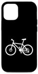Coque pour iPhone 13 VTT VTT Trail Bike Silhouette Minimaliste Cycliste Design