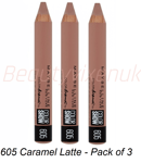 Maybelline Color Drama Crayon Lip Pencil 605 Caramel Latte X 3 - Pack of 3