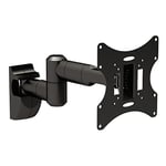 PureMounts TV Wall Mount PM-LM-TS32EB - inclinable, swivable, flat, ultraslim for Flatscreen Devices and Monitors up to 94cm / 37" / VESA200 - Colour: black
