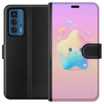 Motorola Edge 20 Pro Svart Plånboksfodral Stolt Stjärna