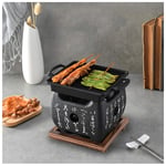Mini Barbecue Grill Japanese Portable Cooking Table Top Charcoal Mini BBQ Grill for Use with Charcoal Or Camping Gas Stove