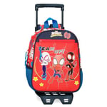 Marvel Spidey and Friends Sac à dos préscolaire avec chariot rouge 23x28x10 cms Polyester 6,44L