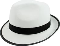 Godan Michael Jackson Gangsterhatt Vit Med Svart Piping - 1 St Universal
