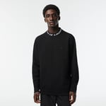 Sweatshirt homme Lacoste avec col siglé en double-face Taille XL Noir