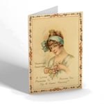 VALENTINES DAY CARD - Vintage Design - A Little Message To Remind You