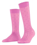 FALKE Women's Dot 15 DEN Knee-High Pop Socks Long Sheer Transparent Comfort Ruffle Frilly Cuff For A Soft Grip On The Leg Reinforced Fine Seam On Toe Matt Patterned Fine Soft Yarn 1 Pair