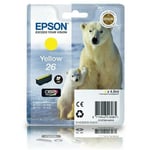 C13T26144010 Yellow Epson 26 Polar Bear Series Genuine Ink Cartridge T2614