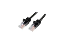 StarTech.com 2m Black Cat5e / Cat 5 Snagless Patch Cable - patchkabel - 2 m - sort