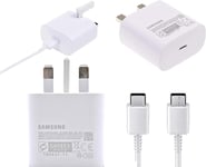 Genuine 25W Super Fast Charger Plug & Cable For Samsung Galaxy S21 S22 A52s UK