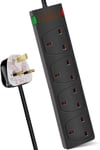 ExtraStar 4 Way Extension Lead with Surge Protection, 13A/250V~ Multi Sockets P