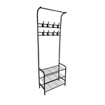 All Metal Coat Umbrella Stand Shoe Rack